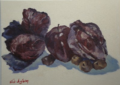 Study in Red Violets